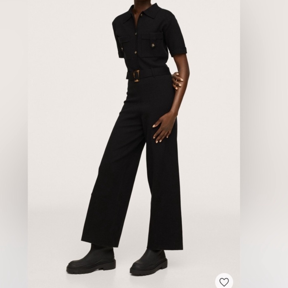 Mango Knitted Black Jumpsuit